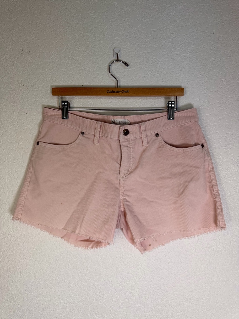 Carve Designs Oahu Light Pink Corduroy Cutoff Shorts, Size 8